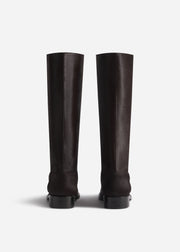 Calf Hair Riding Boot - Chocolate - CO Collections